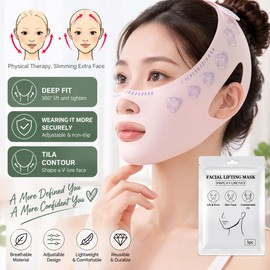 Adjustable V-Line Face Strap for Chin & Jawline Support – Reusable Facial Shaping Wrap for Comfortable At-Home Beauty Care