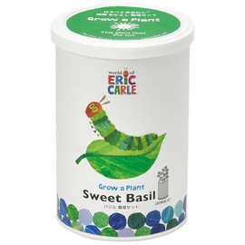 Seishin Ceramics HP-0202 All-Year Round Home Garden Easy Cultivation Kit, Basil, Herbs, Herbs, Cultivation Set (Free Research/Food Education), Pot Diameter Approx. 2.8 inches (7 cm), Harapeko Aomushi