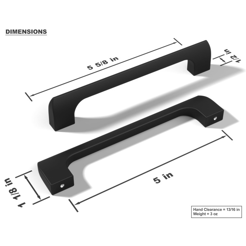 monti hardware | 1 Pack Flat Black 5 Inch Hole