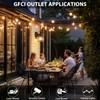 APOTO 2 Pack Porch Lights with GFCI Outlet,Bronze Dusk to