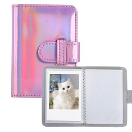 Mini Photo Album 28 Pockets for Mini Film, 2x3 Photo, Kpop Photos Card, Wallet Albums Book for Mini 12 11 40 7+ EVO 90 (Magic Pink, 28 Pockets)