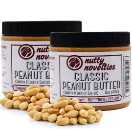 Nutty Novelties Classic Salted Peanut Butter - High Protein, Low Sugar Healthy Peanut Butter - All-Natural Peanut Butter Free of Cholesterol & Preservatives - Vegan Peanut Butter - 30 Ounces