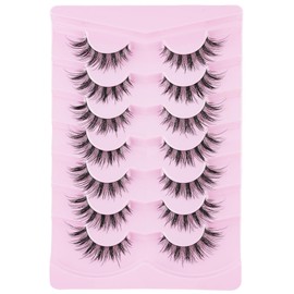 Frihappy Manga Lashes Japanese Anime Lashes Spiky Wispy False Eyelashes Strip Doll Lashes HPM-3