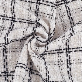 CABODYALS 34.7 x 75CM Black and White Checkered Fabric Tartan Plaid Fabric Check Scottish Buffalo Gingham Quilting Fabric Cloth Bundle for Sewing Making Craft Curtain Tablecloth Home Decor DIY Supply