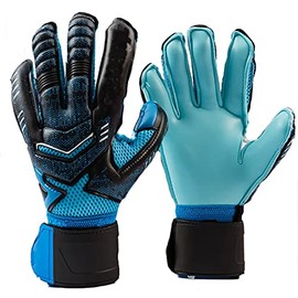 Soccer Gloves Goalkeeper Protection Padded Football Protective Gear Set Football Goalkeeping Gloves Strong Grip，Finger Spines for Youth Adult