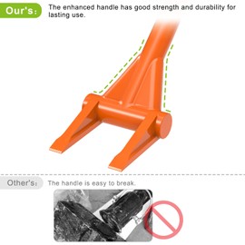 Dolibest 28'' Demo Bar 2-Tine Wrecking Bar, Heavy Duty Pallet Buster with Handle, All-Steel Handle Wrecking Pry Bar, Deck Board Removal Efficient and Effortless for Renovation and Construction
