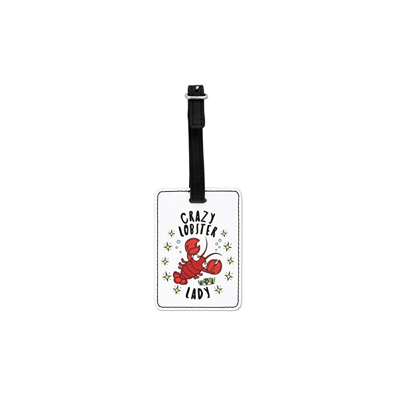 Gift Base Crazy Lobster Lady Stars Visual Luggage Tag with