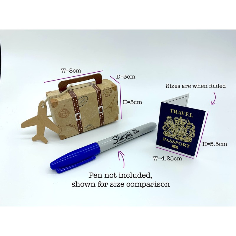 DIY Surprise Mini Reversible Suitcase & Mini GOLD effect Passport