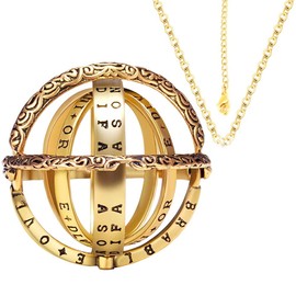 Jemant Astronomical Sphere Ring Folding Ball For Men Women Gold Vintage Unique Gothic Ring That Unfolds Into An Astronomical Sphere Necklace Pendant Jewelry (9)