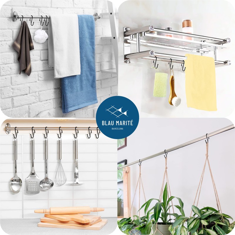 Blau Marité 10 x S-Shaped Hooks with Anti-Drop System. Length: