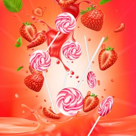 32 Pack Pink Twisty & Swirl Lollipops, Baby Shower Candy Swirl Lollipops Individually Wrapped Suckers, Girl Birthday, Valentine’s Lollipop Candy Bulk Strawberry Flavor, Gender Reveal