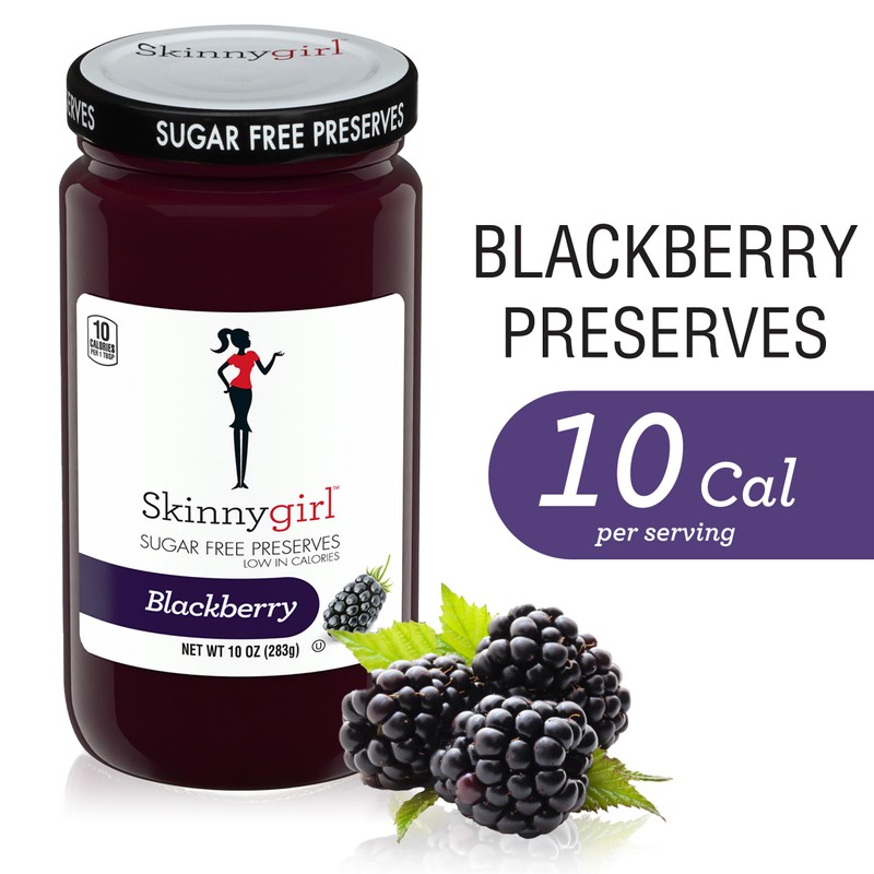 Skinnygirl Sugar Free Kosher Preserves, Blackberry, 10 Ounce (Pack of