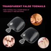 100 Pieces Artificial Toenails with Box, 10 Sizes Toenails, Transparent
