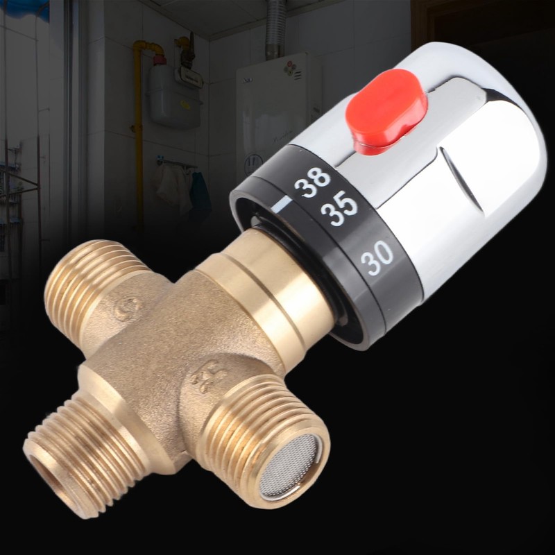 Nimomo Thermostatic Mixing Valve, 4 Way Thermostatic Mixer Water Temperature