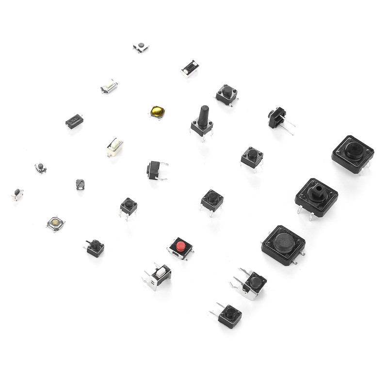 Tactile Push Button Switches 25 Values 12V 50mA Micro Momentary