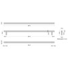 GedoTec Linea Furniture Handle Chrome Kitchen Handle for Drawers Cabinet