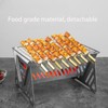 Mini Portable Camping Grill with Bamboo Stick/Storage bag, Small Assemblable