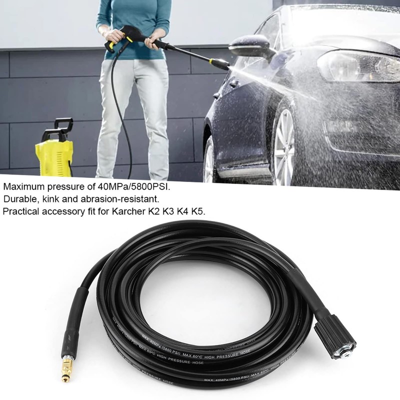 40MPa 5800PSI Auto Washer Hose, High Pressure Water Cleaning Rubber