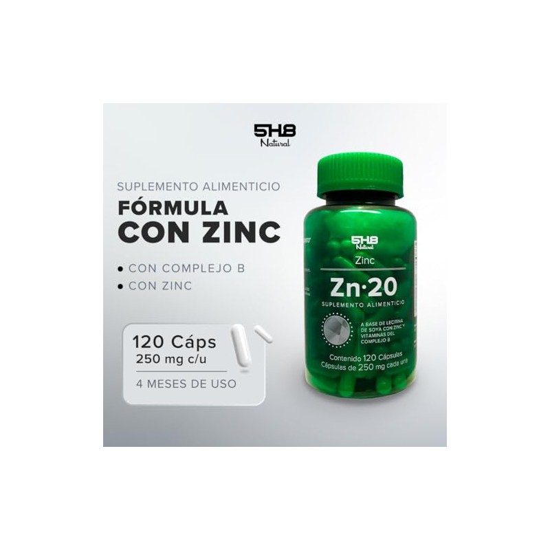 Zinc con Vitamina B6, B1 Bienestar 5H8 NUTRITION