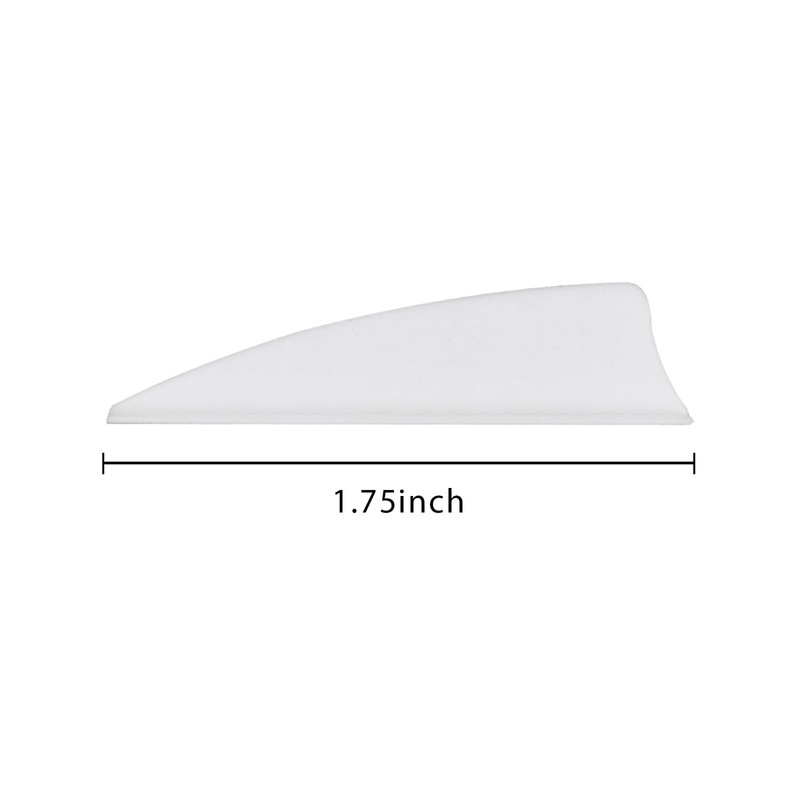 1.75 Inch Plastic Arrow Feathering Shield Shape Rubber Feathers Plastic