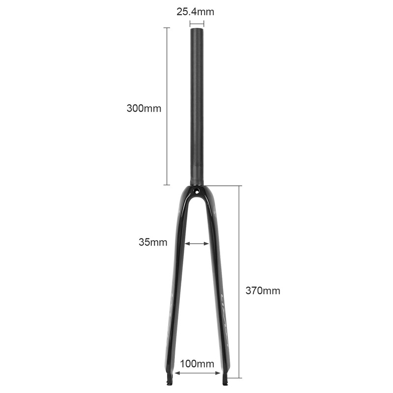 Lixada 25.4mm Ultralight Full Carbon Fiber Road Bicycle Fork 700C