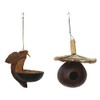 Original Bali Coconut Bird House and Feeder Decoration for Garden,