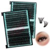 Lash Clusters 320Pcs Eyelashes Cluster D Curl Individual Wispy Lashes