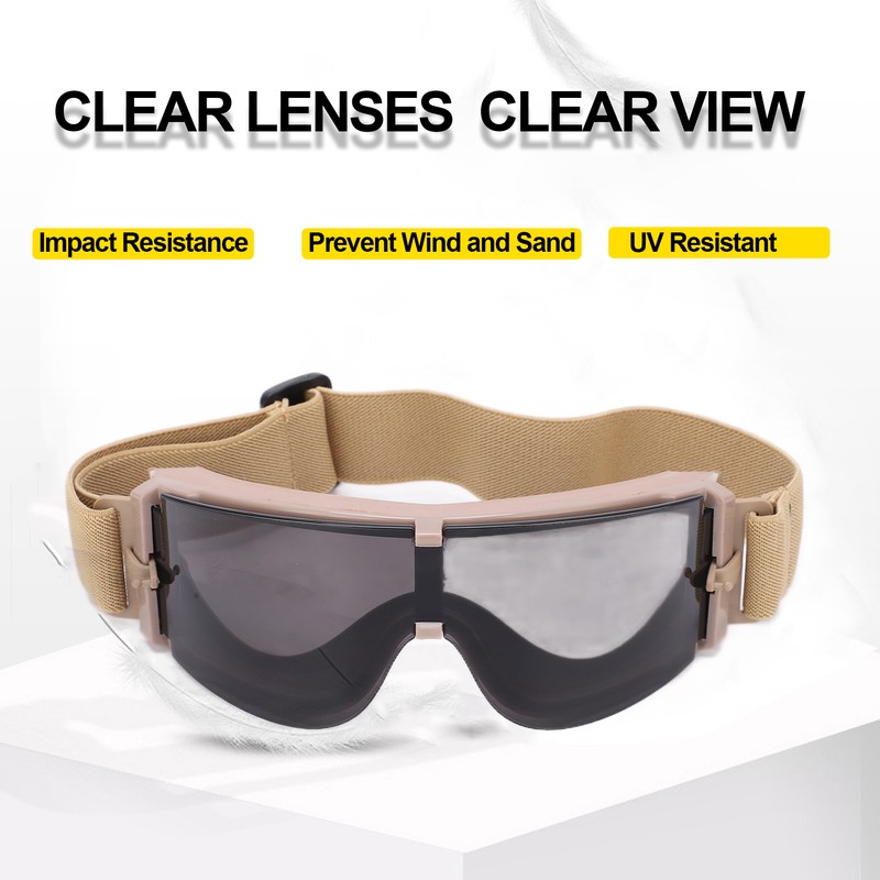 Military Goggles Impact Resistant and Breathable Outdoor Protective Glasses for