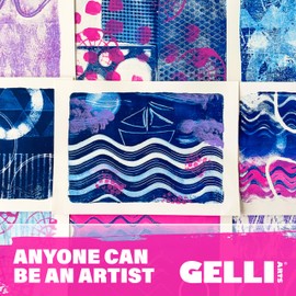Gelli Arts Gel Printing Plate - 12" X 14" Gel Plate, Reusable Gel Printing Plate Printmaking Gelli Plate for Art, Clear Gel Monoprinting Plate, Gel Plate Printing for Arts and Crafts