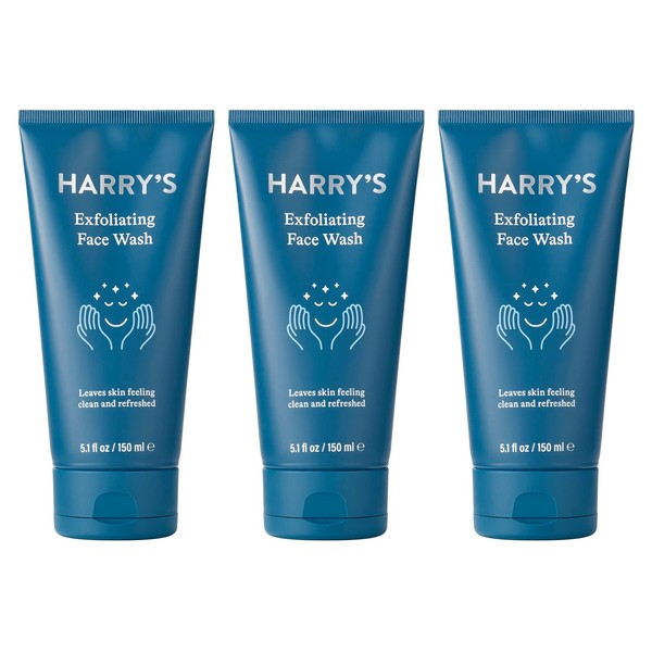 Harry's Face Wash - Face Cleanser for Men, 5.1 Fl Oz (Pack of 3) Package may vary