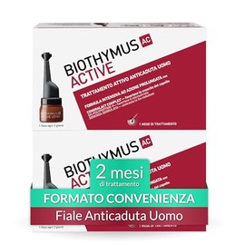 Biothymus Active Herren 20 Ampullen gegen Haarausfall für Herren, aktive Behandlung mit intensiver Formel mit verlängerter Wirkung, 2 Monate Behandlung