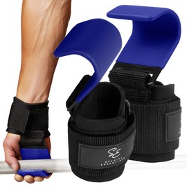 Special Essentials Weight Lifting Hooks - 1 Pair of Premium Steel Hooks with Padded Wrist Straps for Enhanced Grip & Support During Heavyweight Lifting, Pull-Ups, Powerlifting, Deadlifts, and Rows