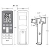 ELPA Air Conditioner Remote Control for Panasonic (RC-AC37PA) with Back