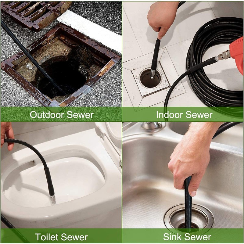 WEST BAY Sewer Jetter Kit 25 FT for Pressure Washer,