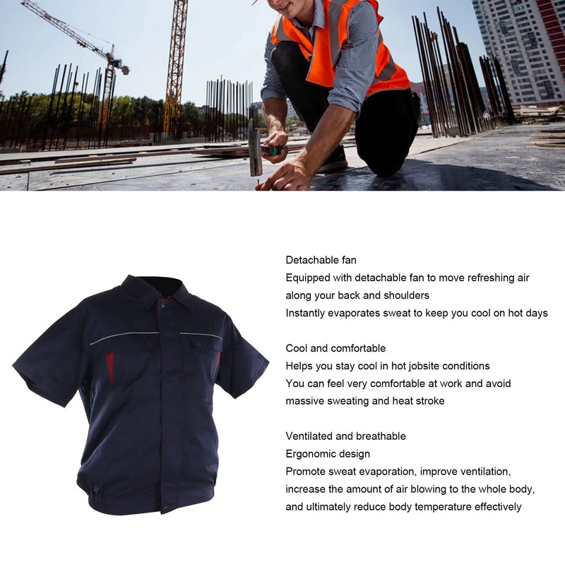 USB Cooling Jacket with Fans Short Sleeve USB Cooling Fan