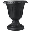 PL20BK Classic Traditional Plastic Urn Planter Indoor/Outdoor, 10" x 12",