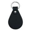Graphics and More Panther Face Black Leather Keychain