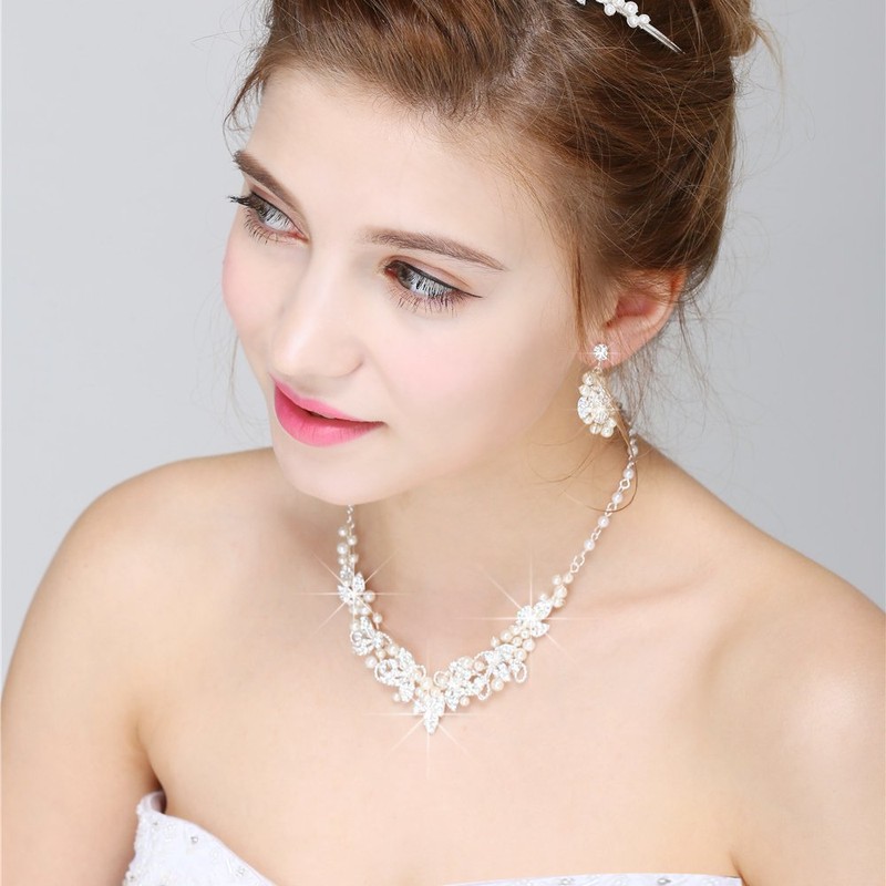 HONEY BEAR Juego de Collar y Arete para Mujer de