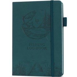 Legend Fishing Log Book – Fisherman Journal Notebook to Record Catches & Trip Info – Fishing Essentials, Equipment & Gifts for Men (Deep Sea Debossed)