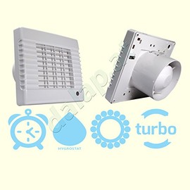 Dalap® 100 LVZW Bathroom Fan with Ball Bearing, Hygrostat and Trailing