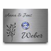 Stainless Steel Bell with Name and Engraving and Motif -
