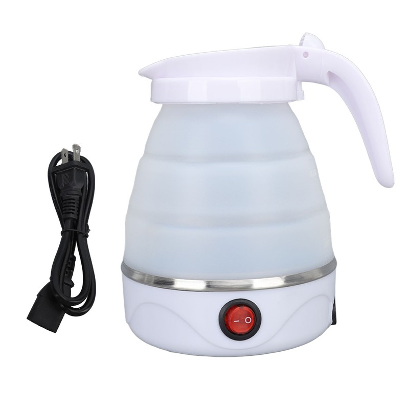 0.6L Folding Electric Kettle 600W Collapsible Water Boiler Portable Silicone
