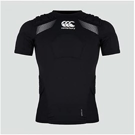 Canterbury Unisex Rugby Elite Protection Vest, Black/Whte/Silver, M