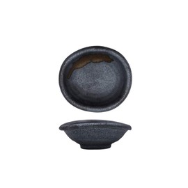 3.5 Inch Retro Style Black&Coffee Stylish Design Multipurpose Porcelain Side Dish Bowl Seasoning Dishes Soy Dipping Sauce Dishes-Set of 5