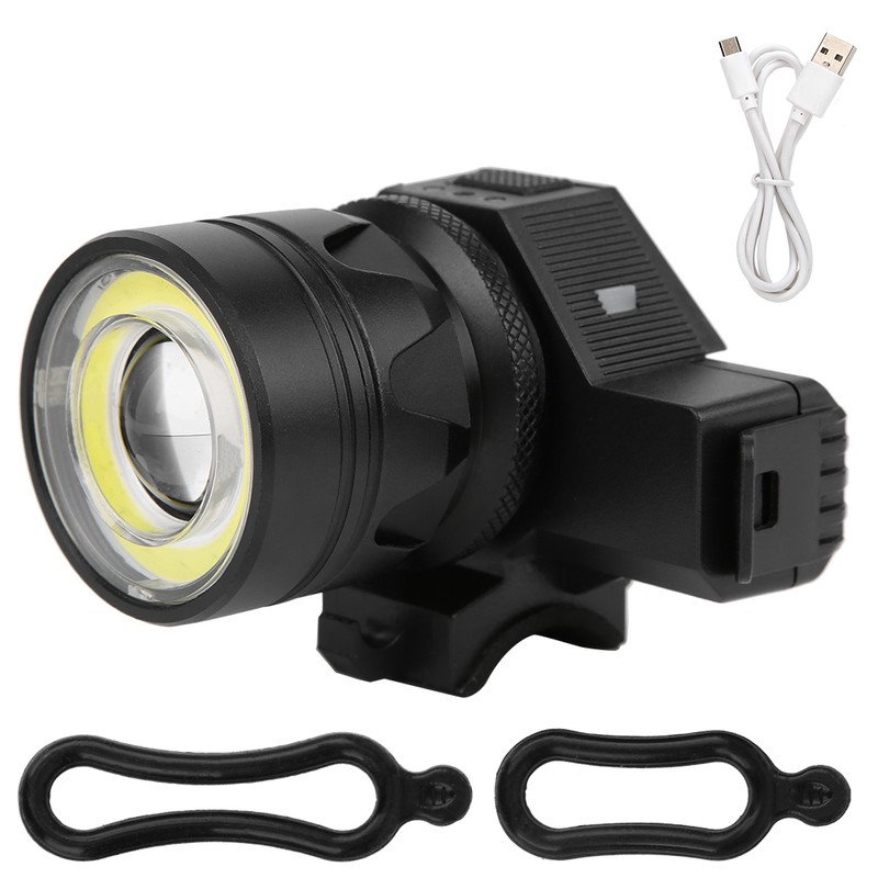 Bicycle Zoom Aluminium Alloy Headlight Detachable Bike Cycling Warning Light