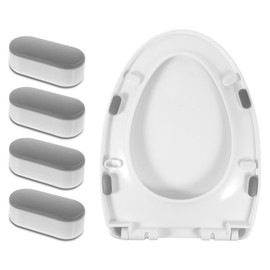 4 PCS Toilet Seat Spacers for Bidet, Universal Toilet Seat Rubber Bumpers Stabilizer with Adhesive Pads for Home, Hospital, Hotel
