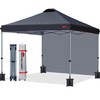 MASTERCANOPY Durable Pop-up Canopy Tent with 1 Sidewall (6.6'x6.6',Black)