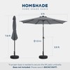 HOMSHADE 9ft Outdoor Patio Umbrella - Market Table Pool Deck