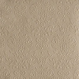 Ambiente Serviettes Dinner/Party Approximately 40 x 40 Taupe Elegance Wedding/Baptism Embossed