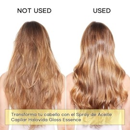 HALOVIDA Aceite para Cabello, Protector Térmico, Antifrizz, Fortalece el Cabello y lo Nutre en Profundidad, Dejando un Acabado Brillante y Sedoso, Apt